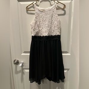 BCX Big Girls Contrast Sequin Lace Dress - Size 16